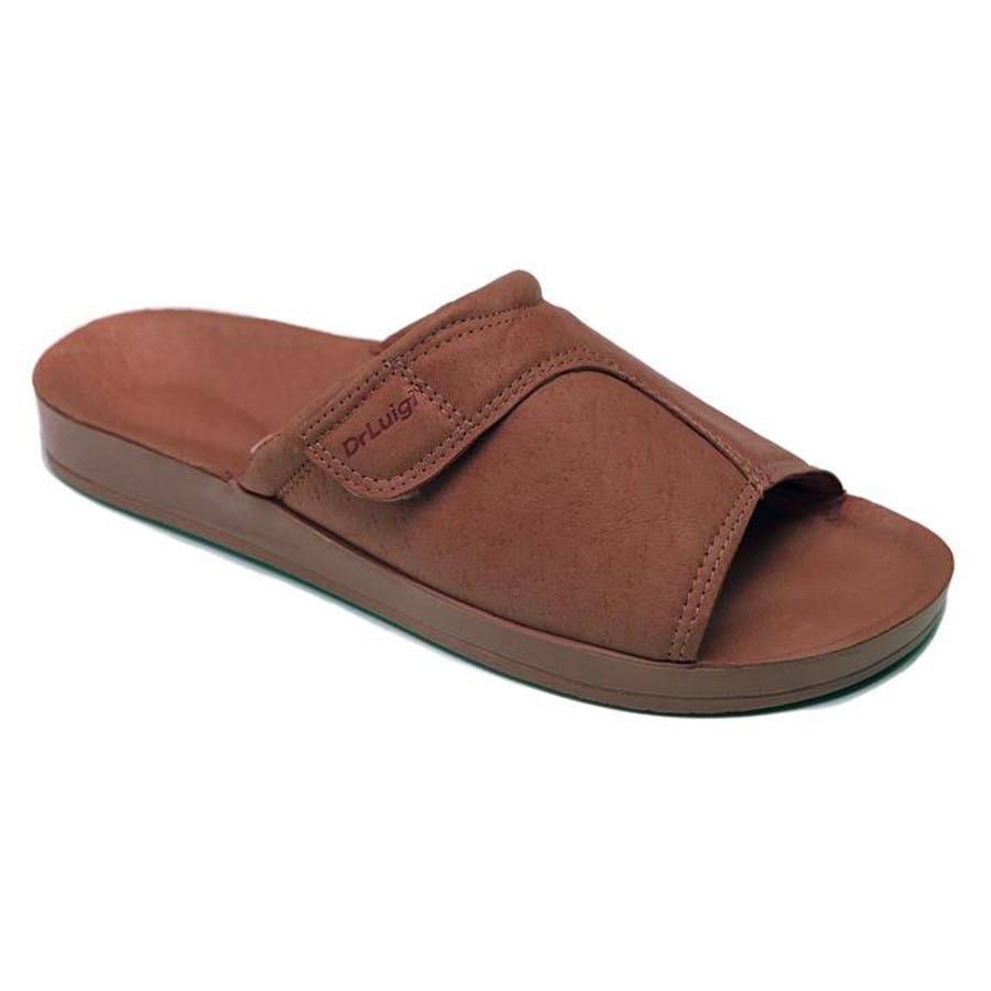 DrLuigi® Orthopedic Sandals for Men - Comfortable Medical Footwear Brown Leather