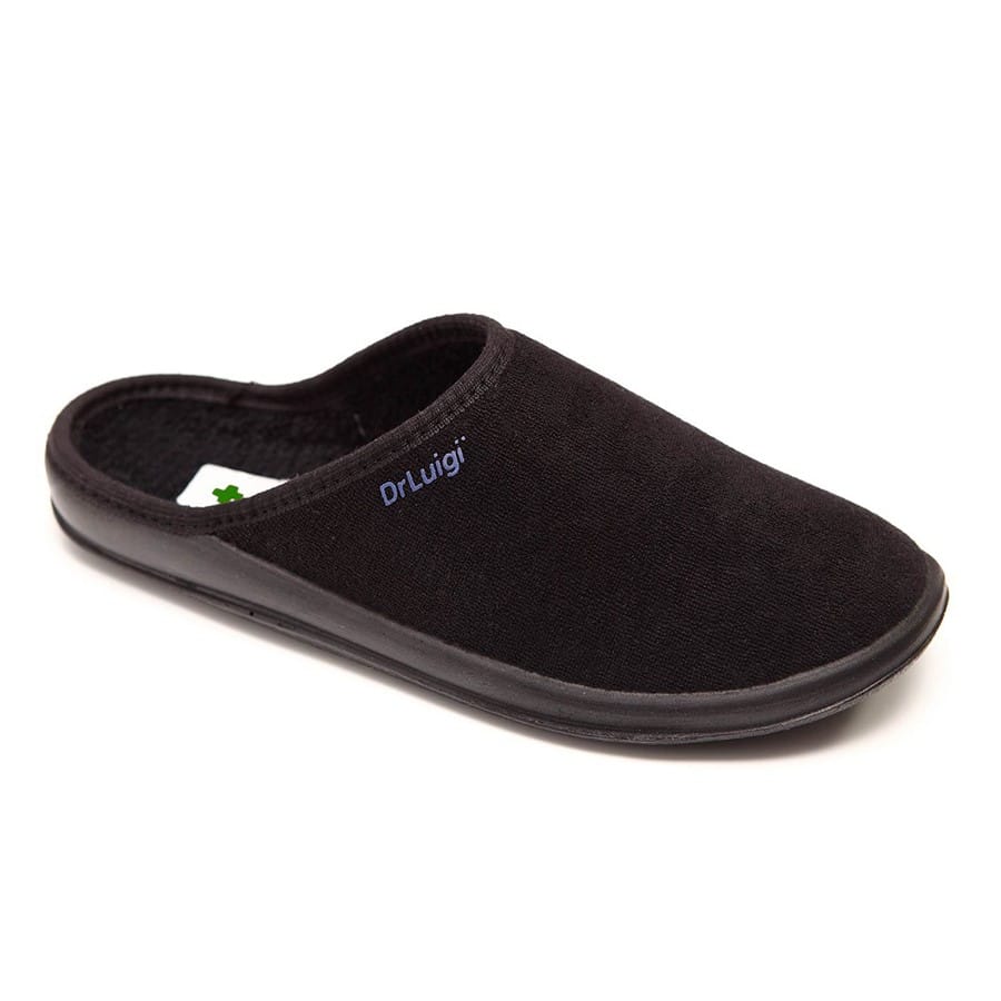 DrLuigi® Orthopedic Slippers for Men - Comfortable Medical Footwear Black