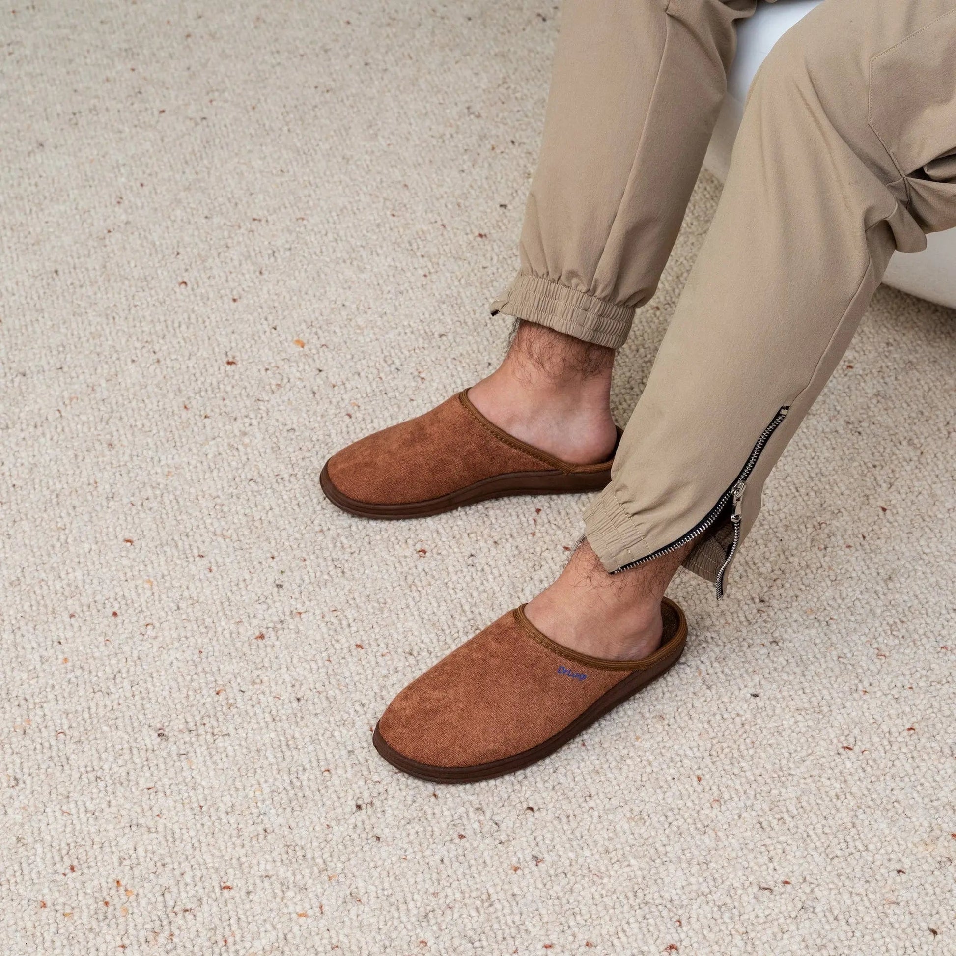 DrLuigi® Orthopedic Slippers for Men - Comfortable Medical Footwear Brown drluigi