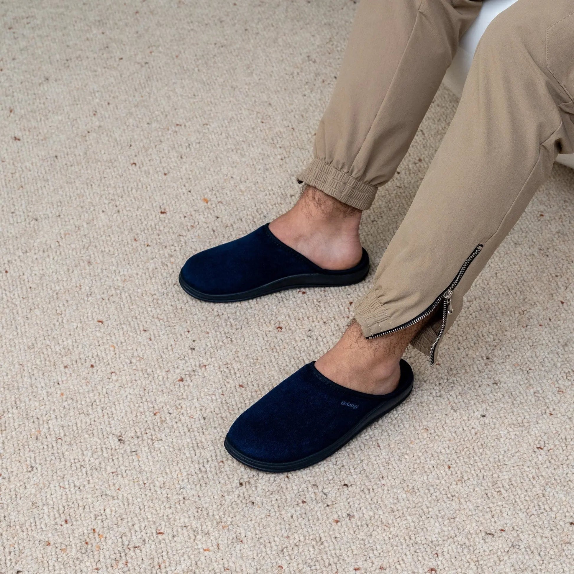 DrLuigi® Orthopedic Slippers for Men - Comfortable Medical Footwear Navy Blue drluigi