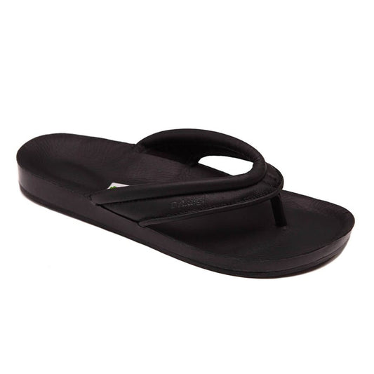 DrLuigi® Orthopedic Flip-Flops for Men - Comfortable Medical Footwear Black Leather