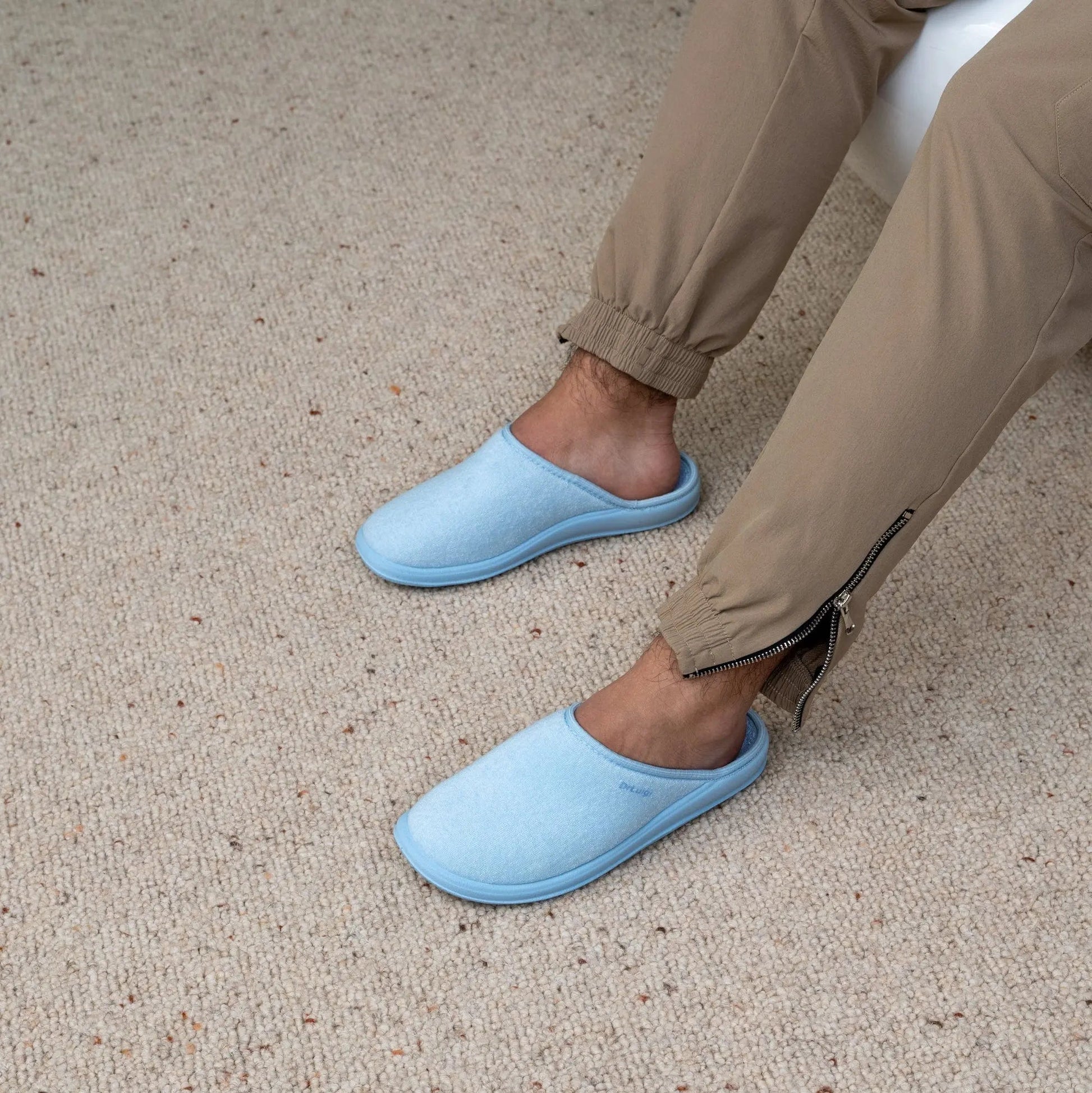 DrLuigi® Orthopedic Slippers for Men - Comfortable Medical Footwear Baby blue drluigi