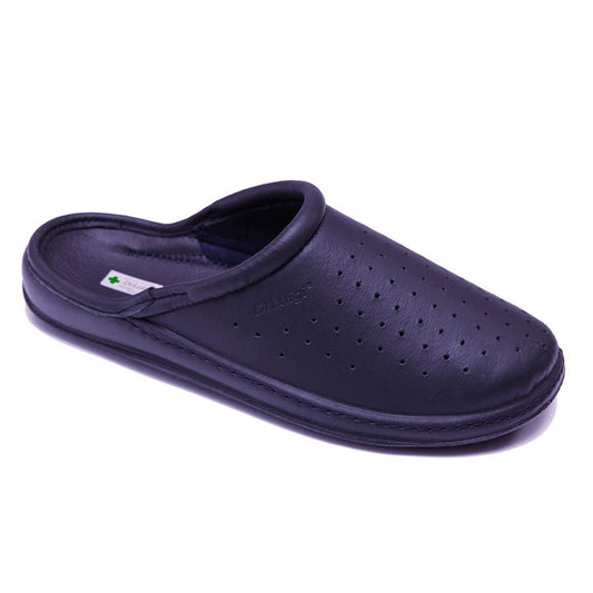 DrLuigi® Orthopedic Clogs for Women - Comfortable Medical Footwear Navy blue Leather