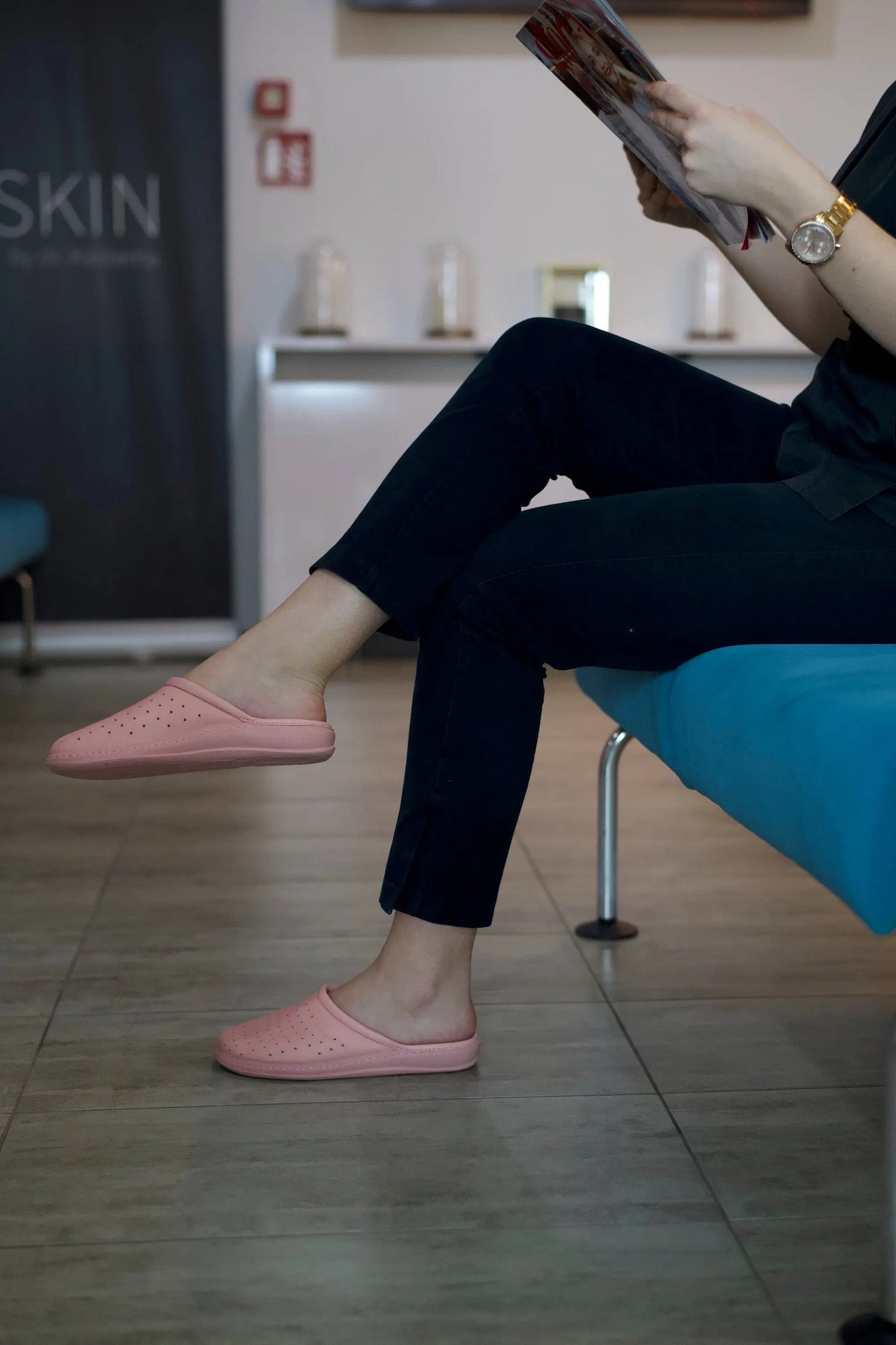 DrLuigi® Orthopedic Slippers for Women - Comfortable Medical Footwear White Leather drluigi