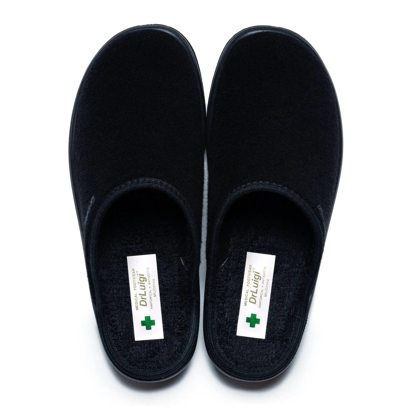DrLuigi® Orthopedic Slippers for Men - Comfortable Medical Footwear Black drluigi