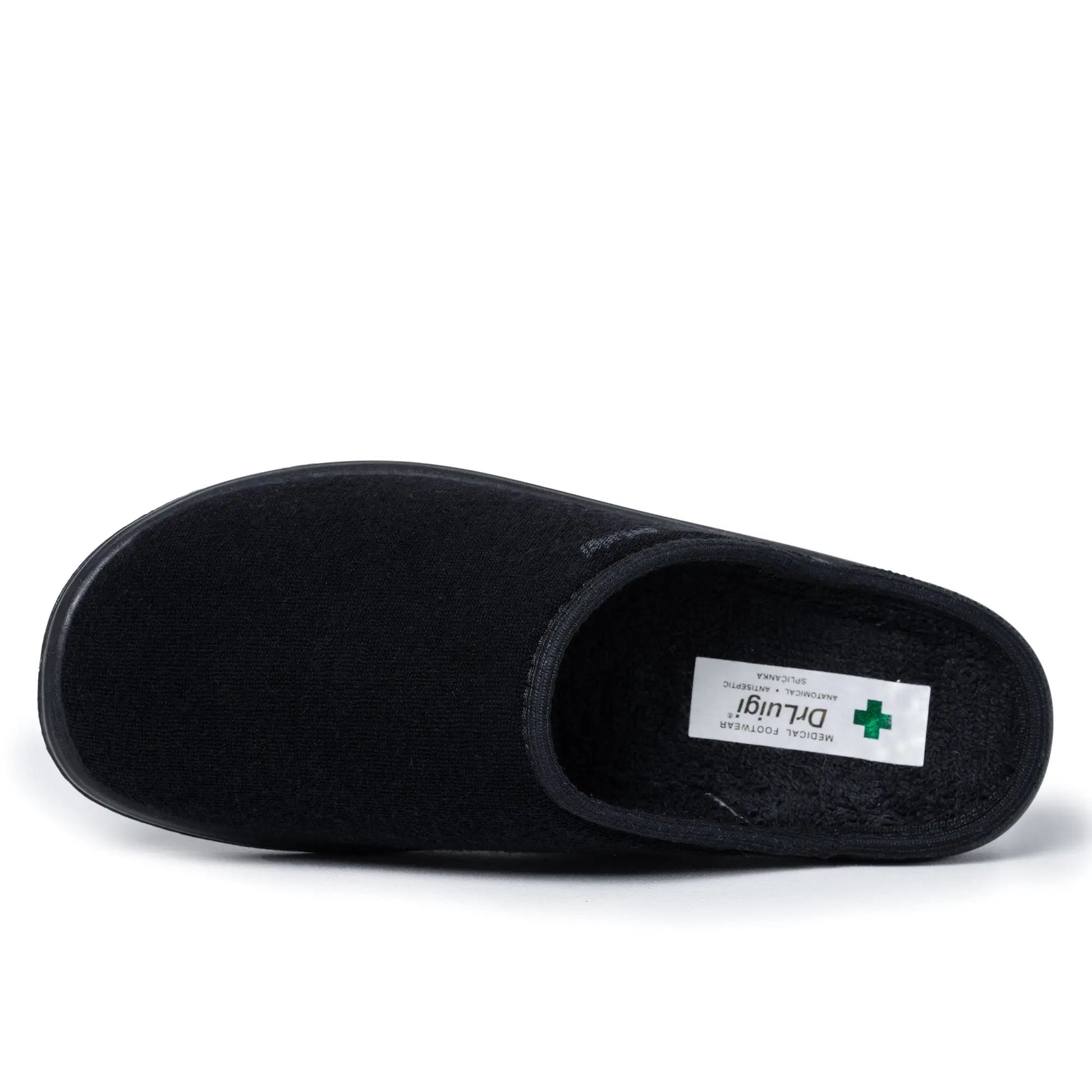 DrLuigi® Orthopedic Slippers for Men - Comfortable Medical Footwear Black drluigi