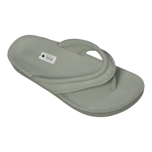 DrLuigi® Orthopedic Flip-Flops for Women - Comfortable Medical Footwear Gray Leather