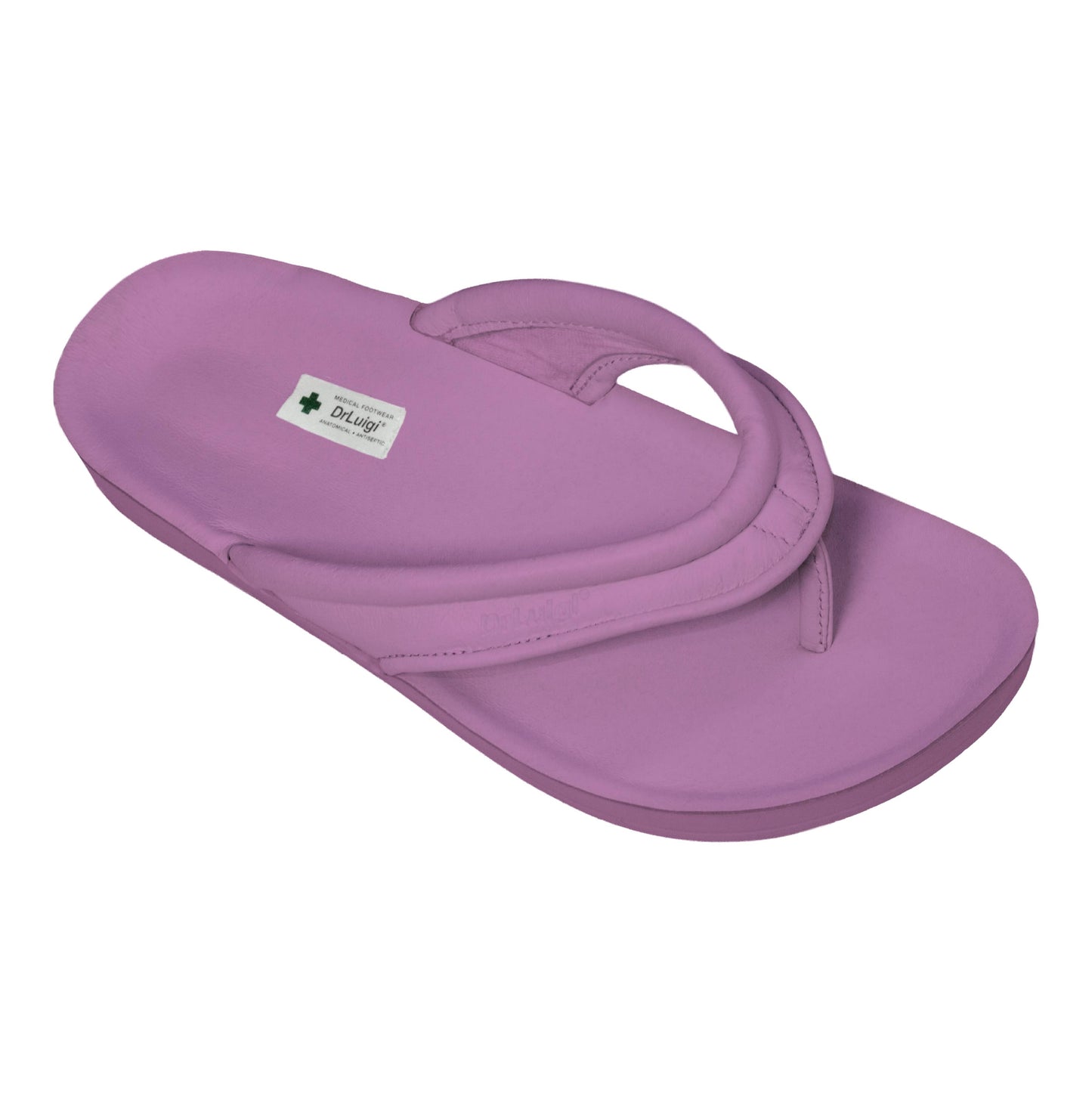 DrLuigi® Orthopedic Flip-Flops for Women - Comfortable Medical Footwear Violet Leather
