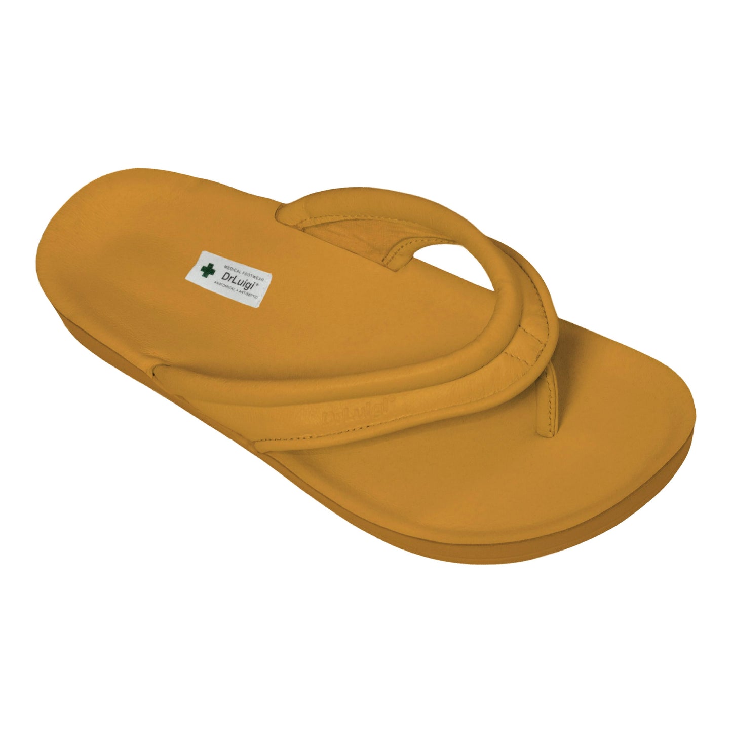 DrLuigi® Orthopedic Flip-Flops for Women - Comfortable Medical Footwear Beige Leather